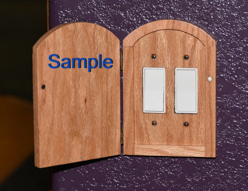 Decrotive Outlet Cover Door Box Elder Wood O92 Etsy