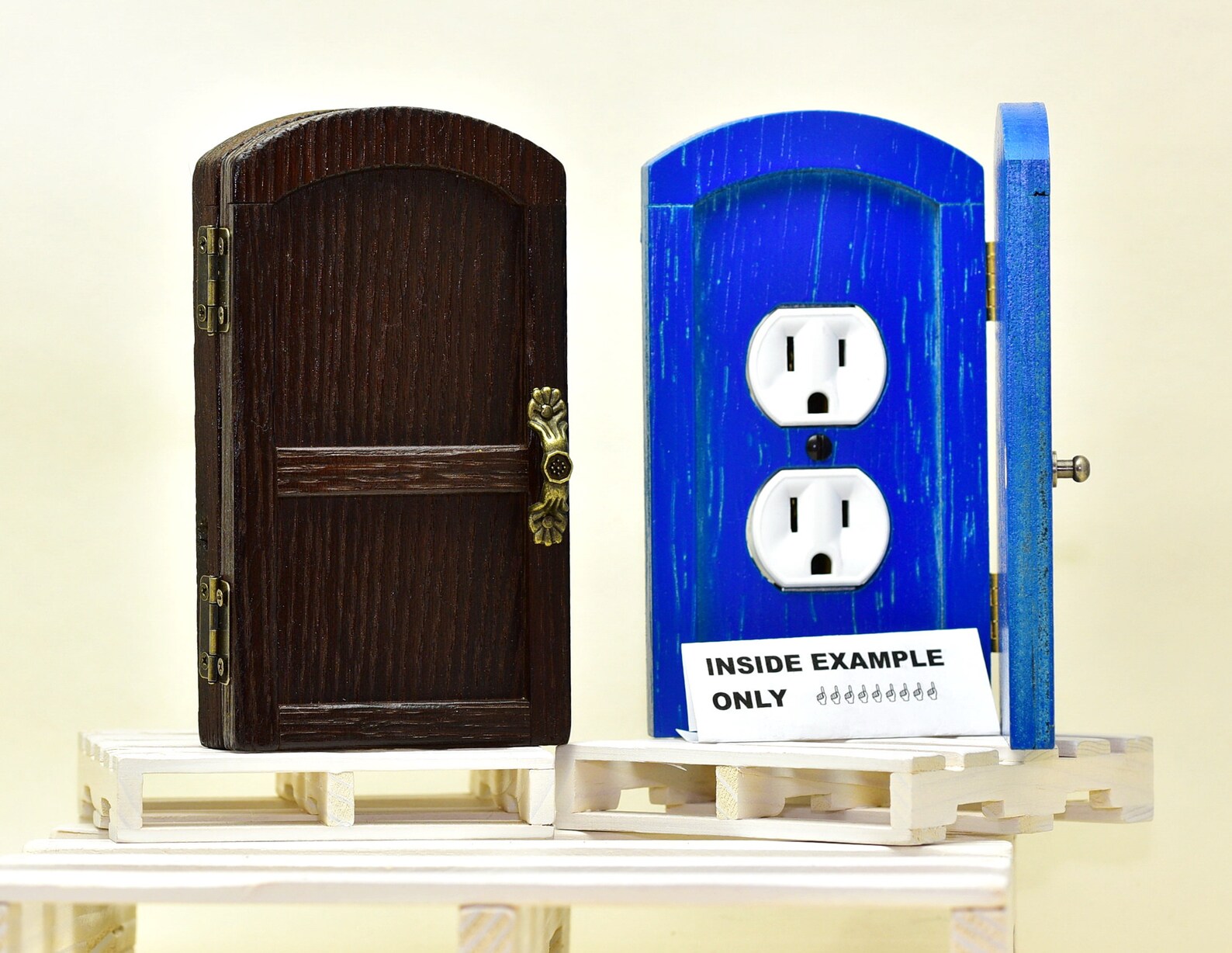 Roasted oak AA Dark colored oak outlet cover hidden cover Etsy