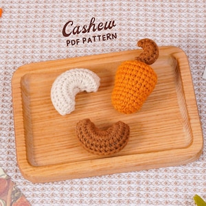 Patrón de crochet de anacardos, decoración natural para el hogar, crochet para decoración del hogar, estilo de exhibición inspirado en el bosque, decoración de mesa con estante neutro, patrón en PDF
