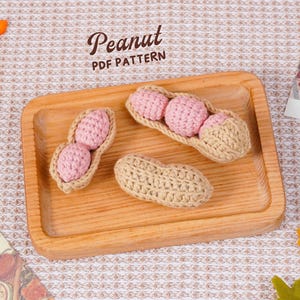 Peanut Crochet Pattern, Nature Theme Home Accent, Home Decor Crochet, Forest Inspired Display Style, Neutral Shelf Table Decor, PDF Pattern