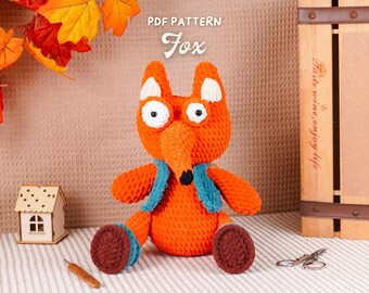 Fox Crochet Pattern, Amigurumi Fox PDF Pattern, Stuffed Animal Crochet Tutorial, Easy Crochet Animal Pattern, Crochet Tutorial PDF