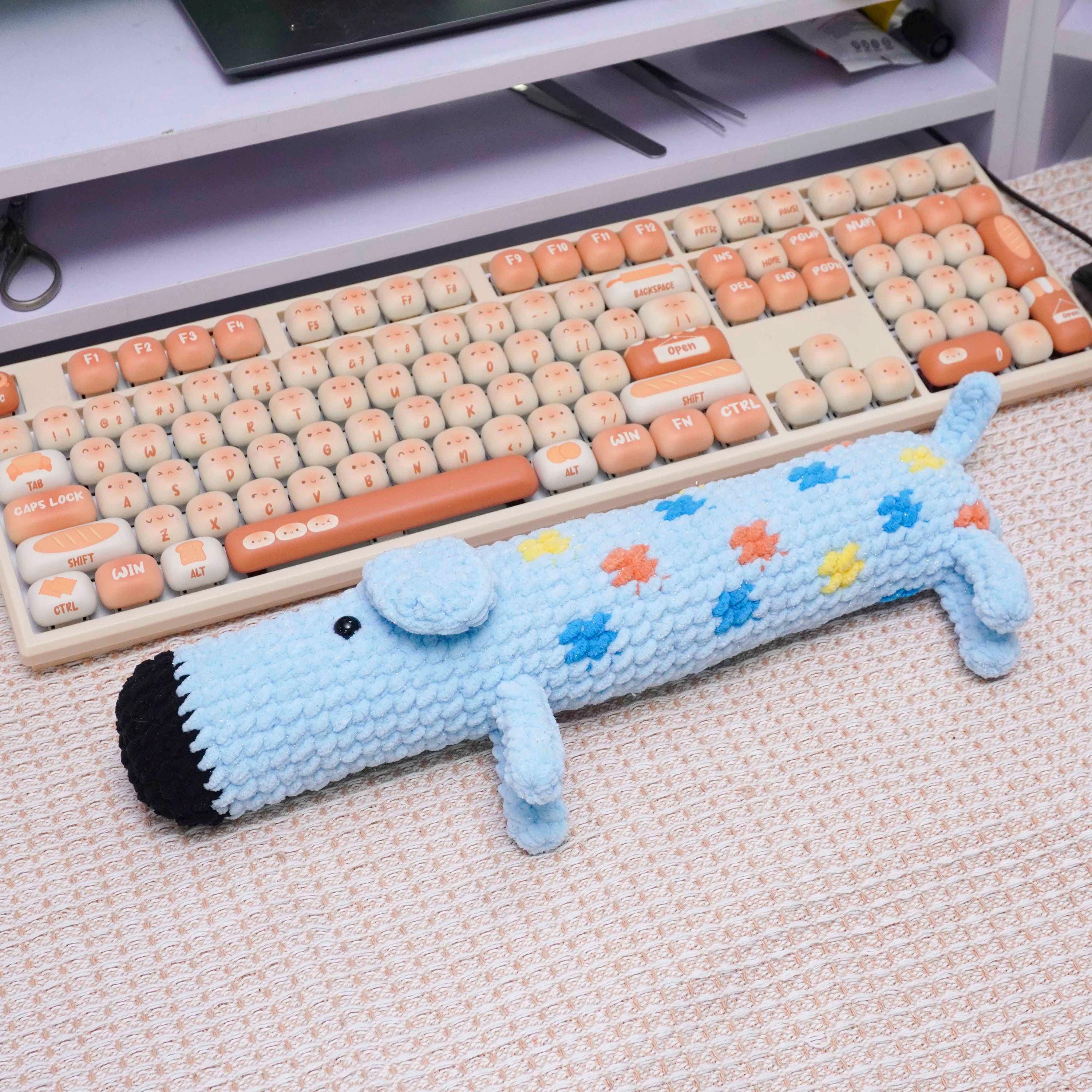 Dachshund Wrist Rest Crochet Pattern, Crochet Keyboard Wrist Support ...