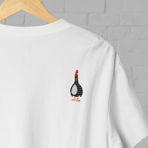Feathers McGraw T-shirt, Embroidery, Organic Cotton