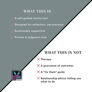 May include: An image with text that reads "WHAT THIS IS" followed by a list of positive attributes. The text also includes "WHAT THIS IS NOT" followed by a list of negative attributes. The Hot Mess Bunnie Studio logo is in the bottom left corner.