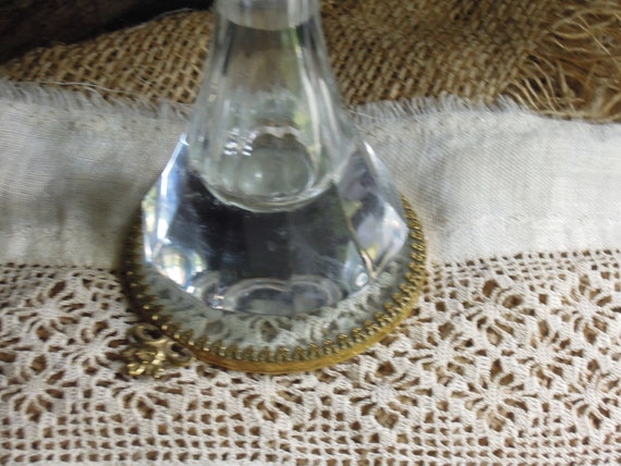 Vintage Antique Czech Lead Crystal Scent Bottle C… - image 2