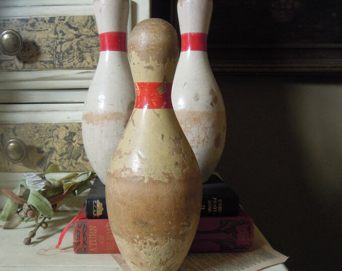 Vintage Small Bowling Pins / Toy Wooden Bowling Pins / Vintage Etsy