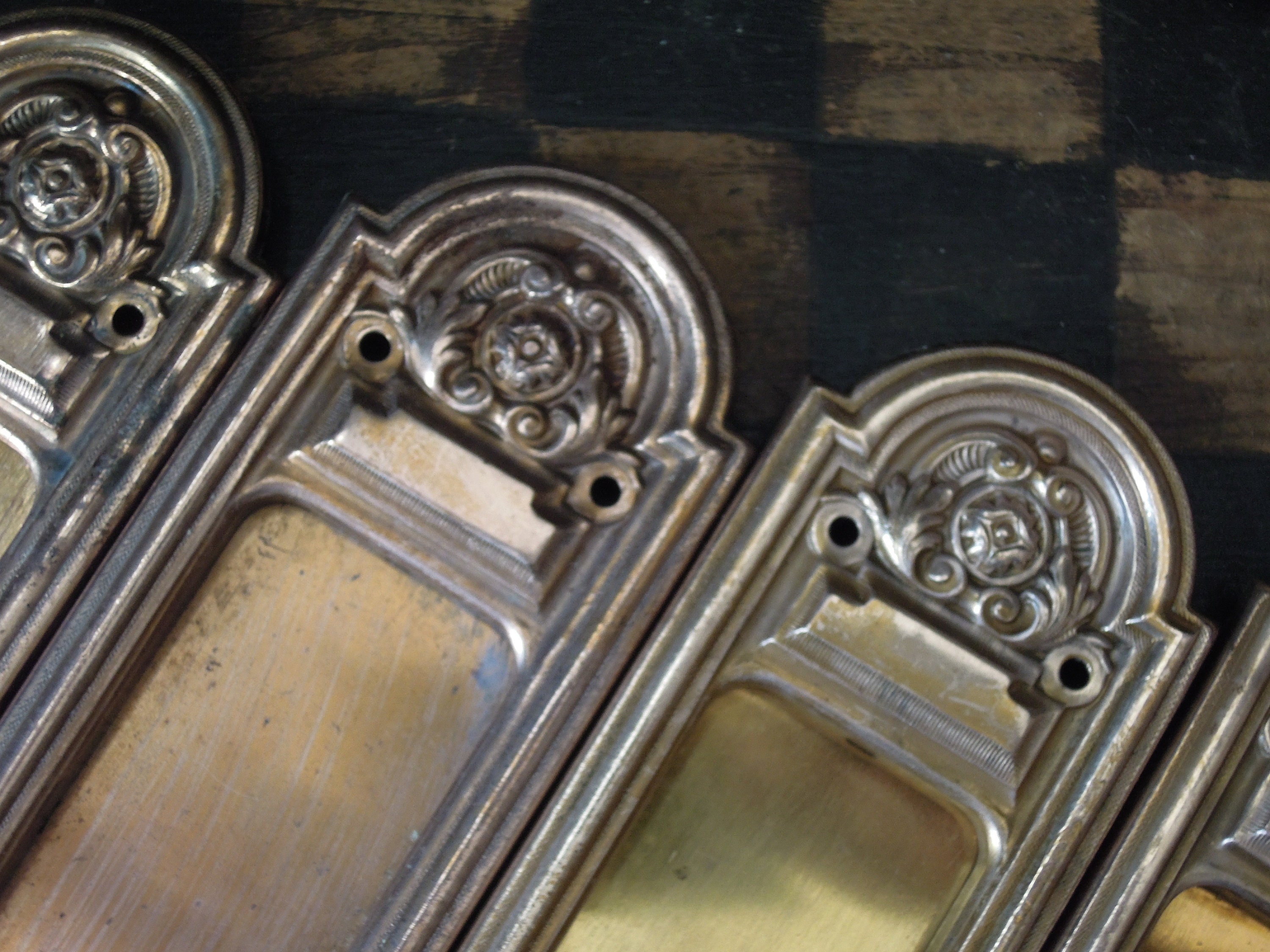 Antique Door Push Plates / 1800's Brass Door Plates / Etsy