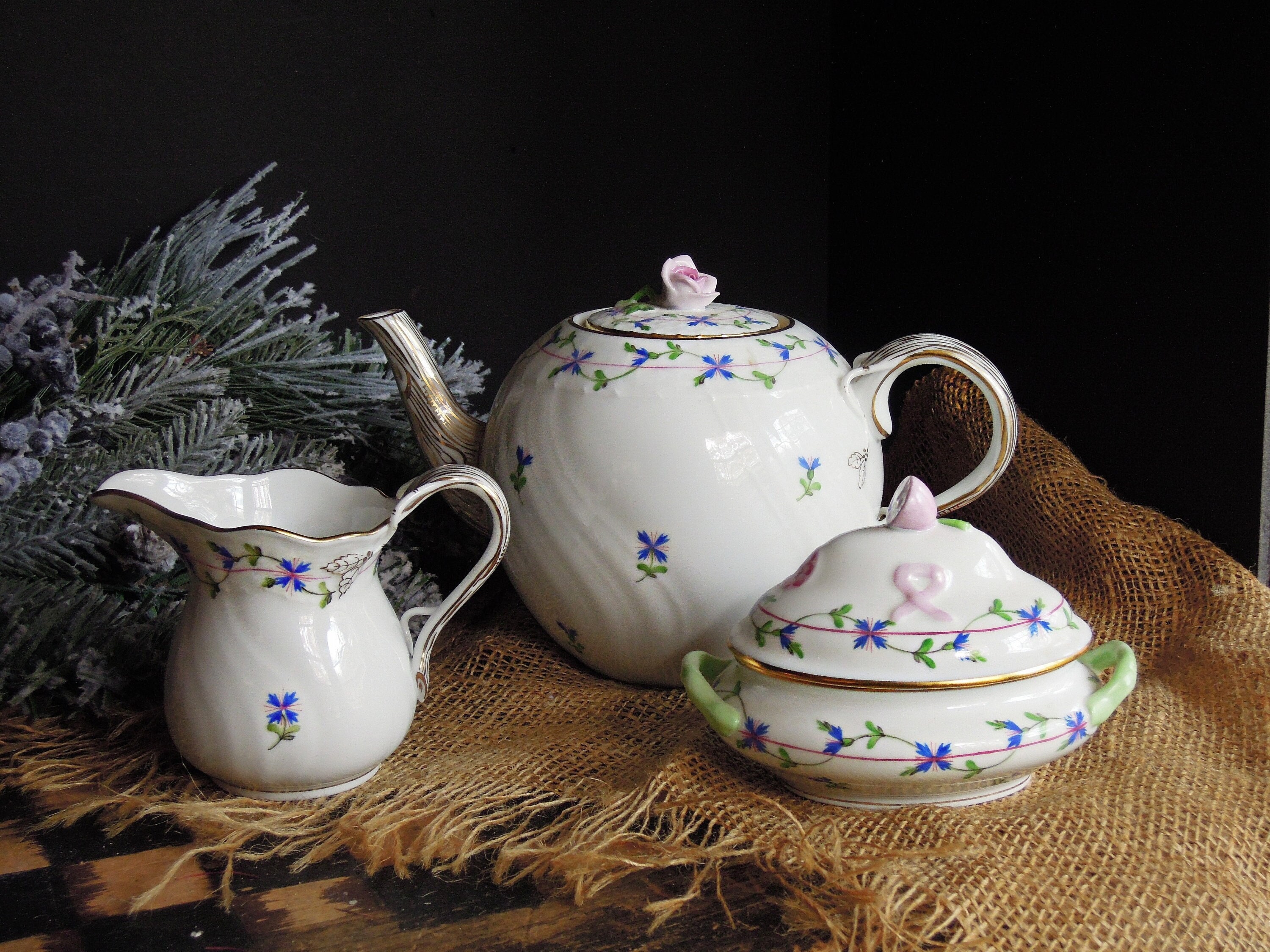Herend Sugar Bowl - Etsy Herend Sugar Bowl - Etsy