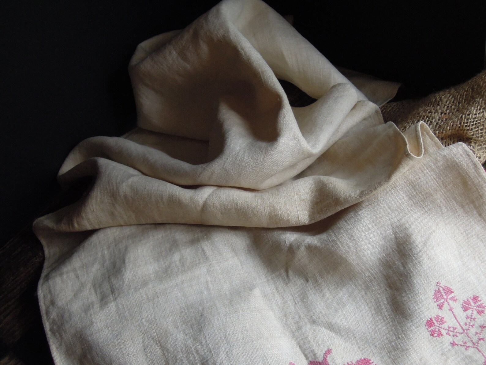 Antique 1850s Linen Textile Towel Sampler / Linen Towel Cross Etsy