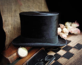 Antique Beaver Top Hat Belle Époque / Knox New York Top Hat 1920s Pristine Men's Beaver Hat