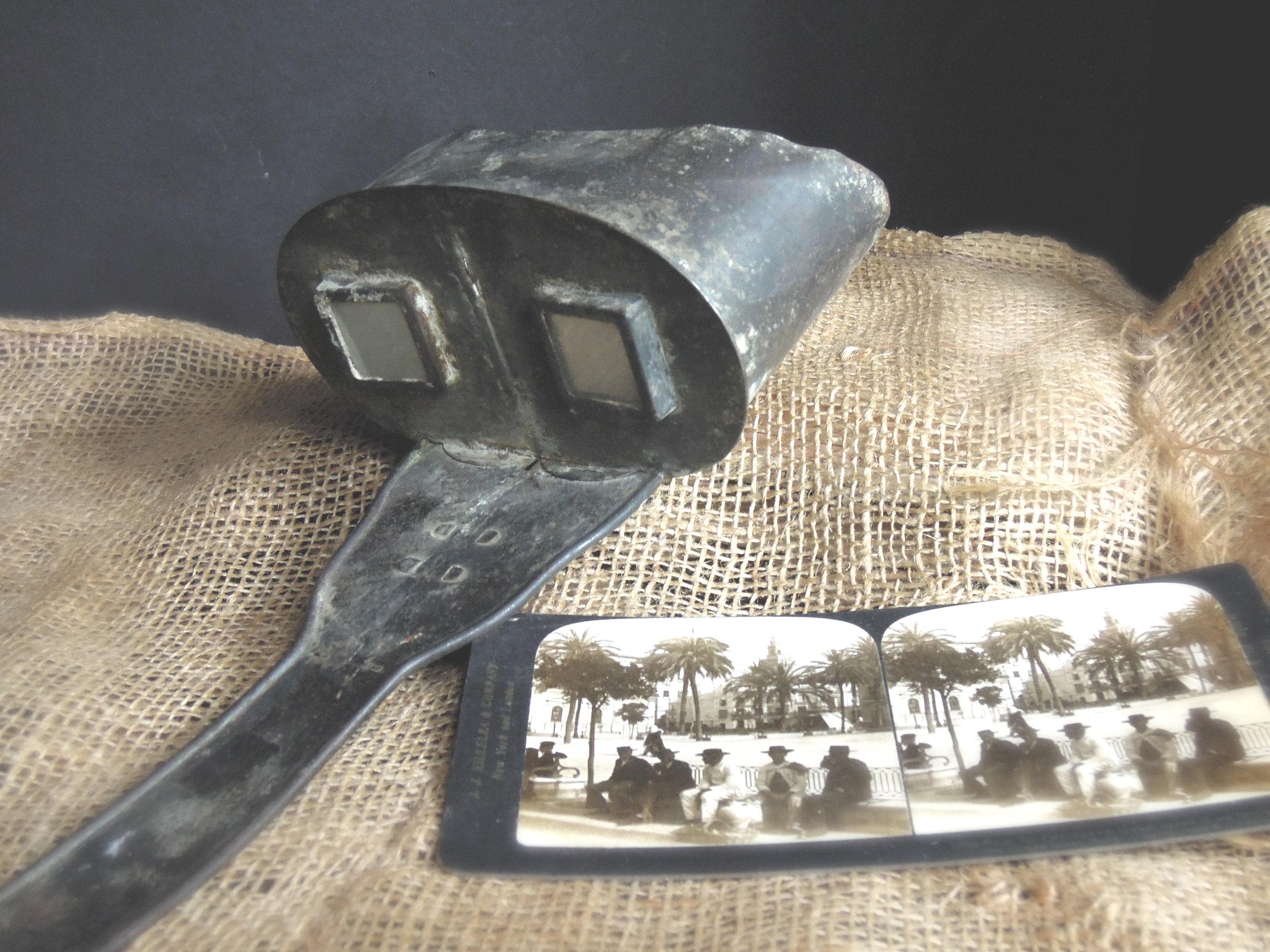 Vintage Antique Stereoscope / Antique Photo Viewer Slides / Antique Photograph / Shelf Decor