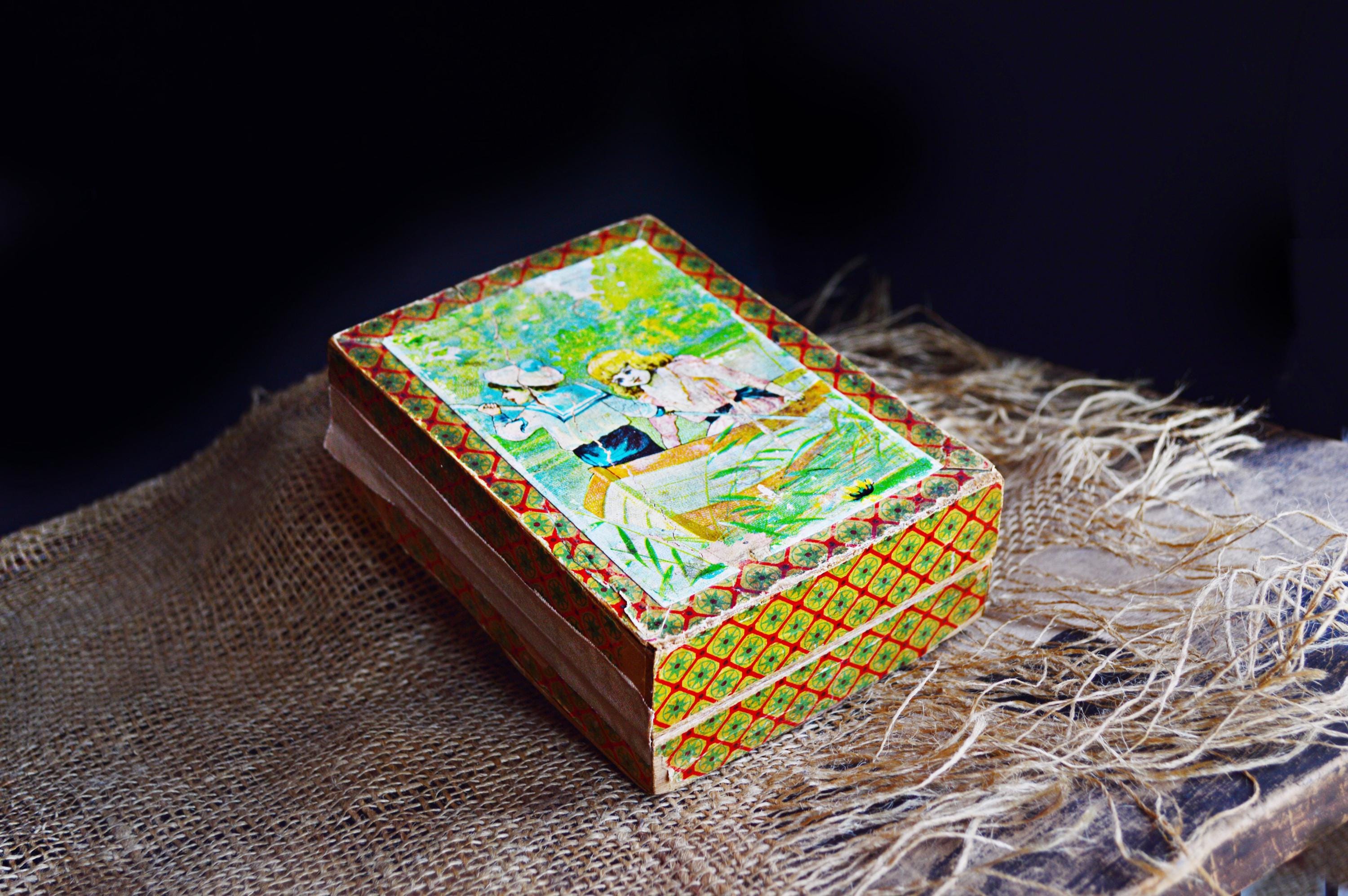 ドイツの100年近く前のブロック積み木 アンテーク Vintage Antique 1890s Puzzle Blocks Lithograph Pictures Wood