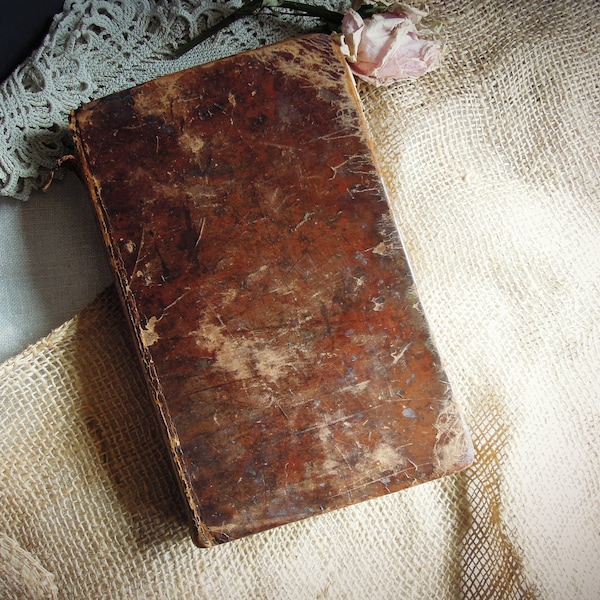 Antique 1833 Leather Bound Gunn's Domestic Medicine or Poor Man's Friend