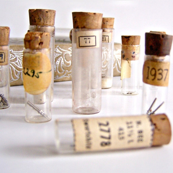 Vintage Steampunk Watch Makers Vials (2 vials)