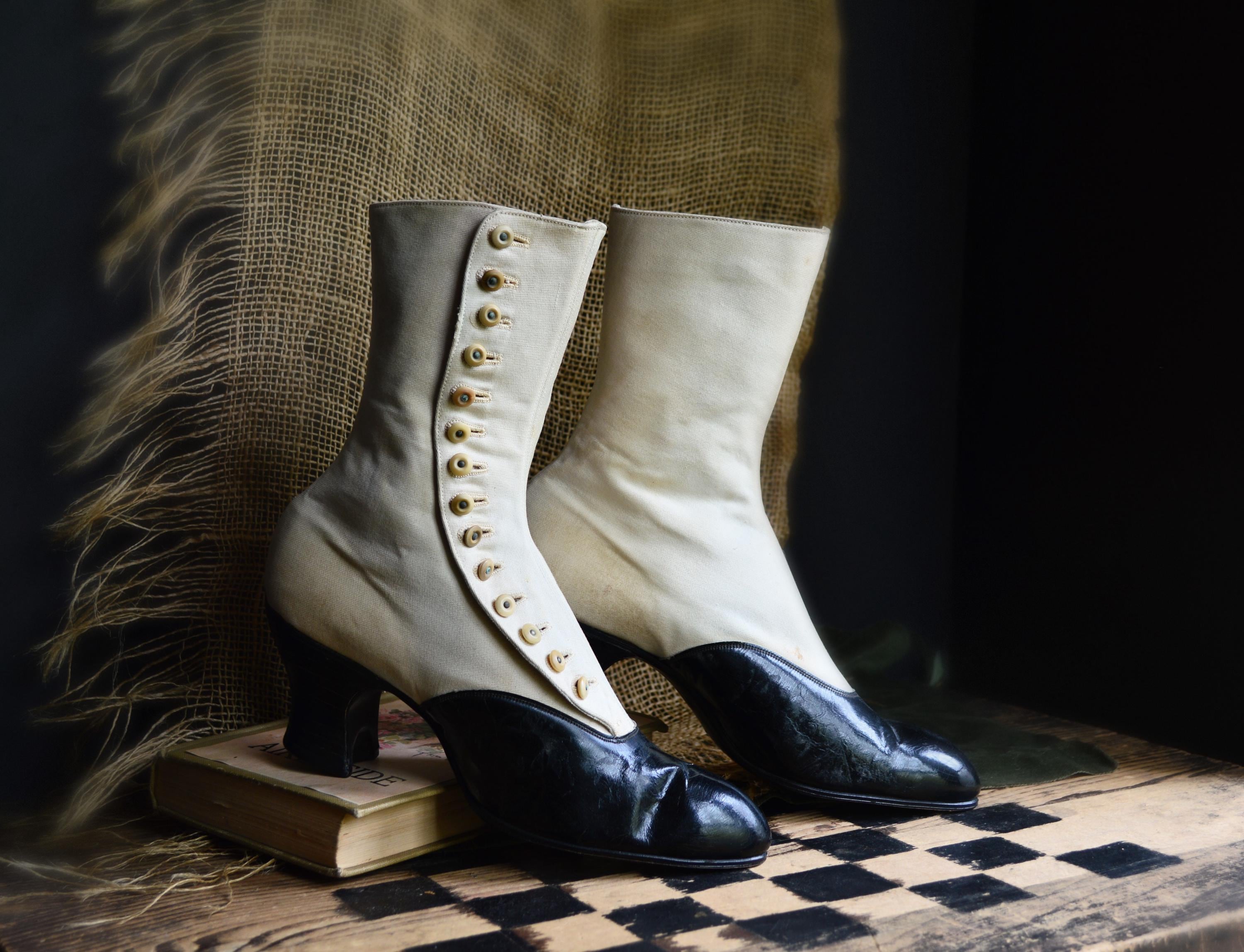 Victorian button boots - Etsy 日本