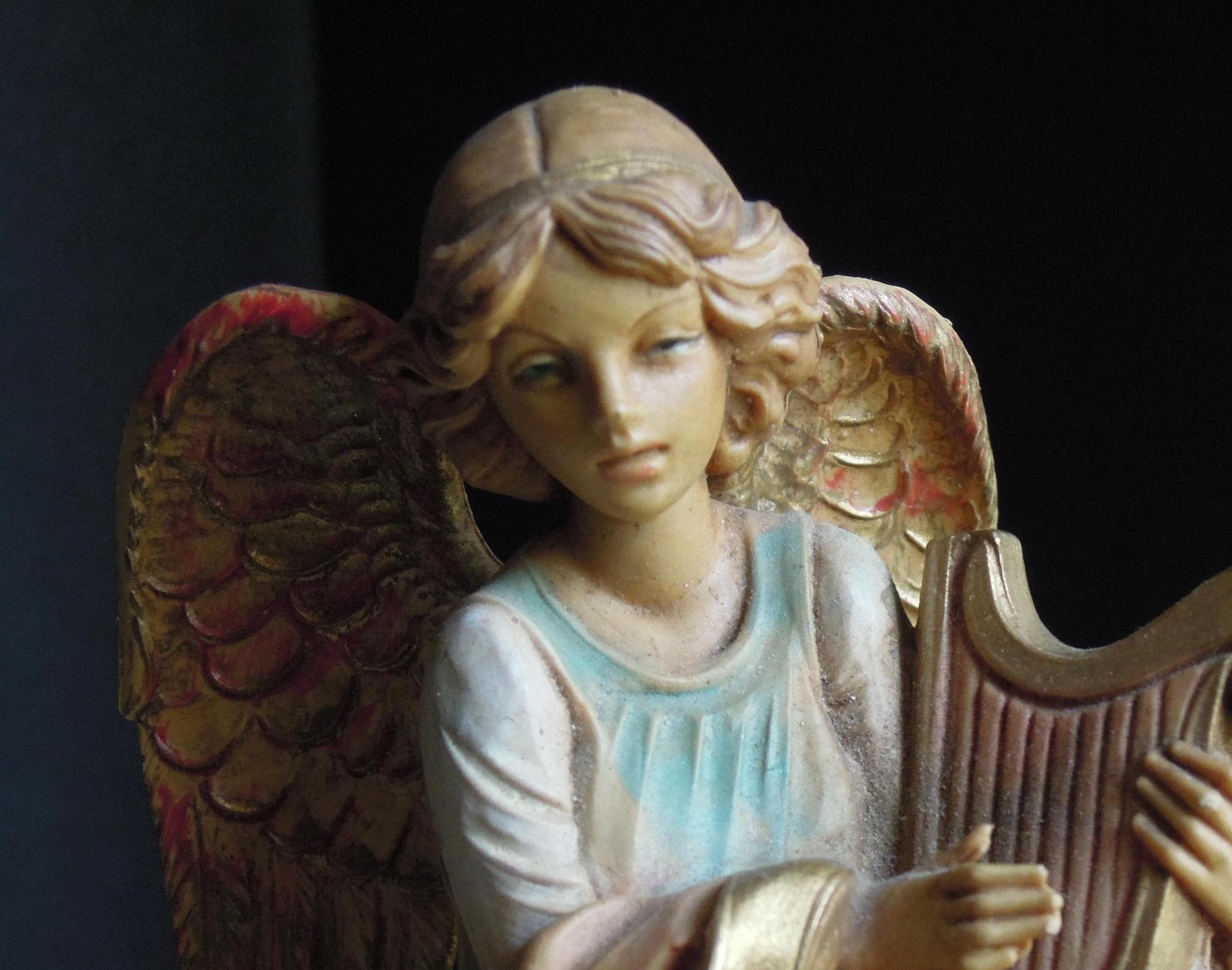 Vintage Fontanini Italian Angel Music Box / Jingle Bells