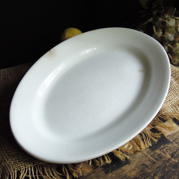Antique Ironstone Platter / Antique 1869 J and G Meakin Ironstone Plate / England / Meat or Serving Tray