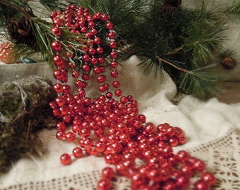Clear Artificial Plastic Reflective Pearls Strands String Chain Beaded Roll Livder 100 Feet Christmas Tree Beads Garland Decoration
