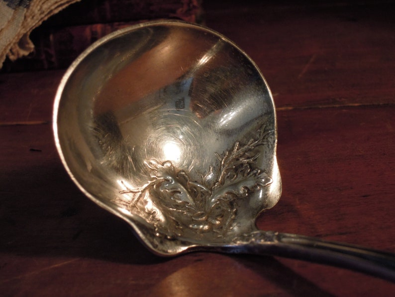 Stainless Steel Punch or Soup Ladle with Rhinestones and Faceted Glass Beads Stainless Steel Punch or Soup Ladle with Rhinestones and Faceted Glass Beads