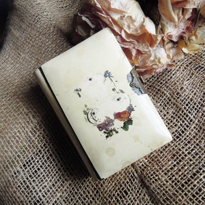 Vintage / Antique 1874 German Monthly Day Prayer Book / Cream Celluloid Brass Closure / Andachtsbuch der katholischen