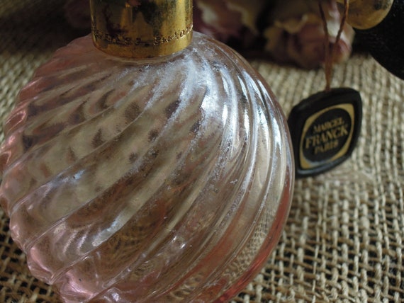 Vintage French Perfume Bottle Atomizer Pink Glass… - image 4