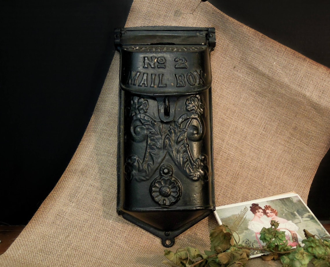 Vintage Cast Iron Mailbox Standard No. 2 / Ornate Design / Etsy
