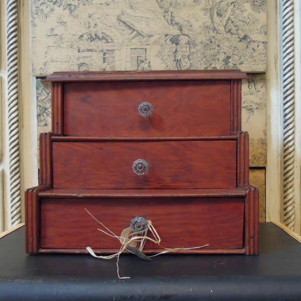 Vintage / Antique  / Jewelry Box / Small Dresser / Studio Storage