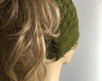 Wide knit headband   Dreadlock tube hat   Knitted headband   Handmade tube hat