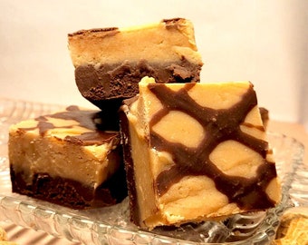 Peanut Butter Chocolate Fudge, 2 layers of fudge stacked for a marvelous taste treat!