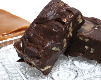 Turtle Fudge,  gooey caramel, chocolate and pecans