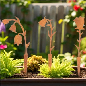 Handmade Metal Garden Flower – Rustic Outdoor Art for Yard – Durable Weatherproof Iron Sculpture – Artistic Garden Stake