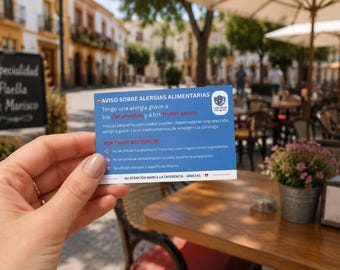 Customisable Food Allergy Translation Card | Any Language