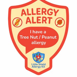 Custom Allergy Alert Stickers for Kids - Nut, Milk, Egg, Soy, Gluten Free - School, Social Safe Label - Add-On For Little Shield Allergy Kit