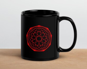 Nonagon Infinity King Gizzard & the Lizard Wizard zwarte merchandise mok