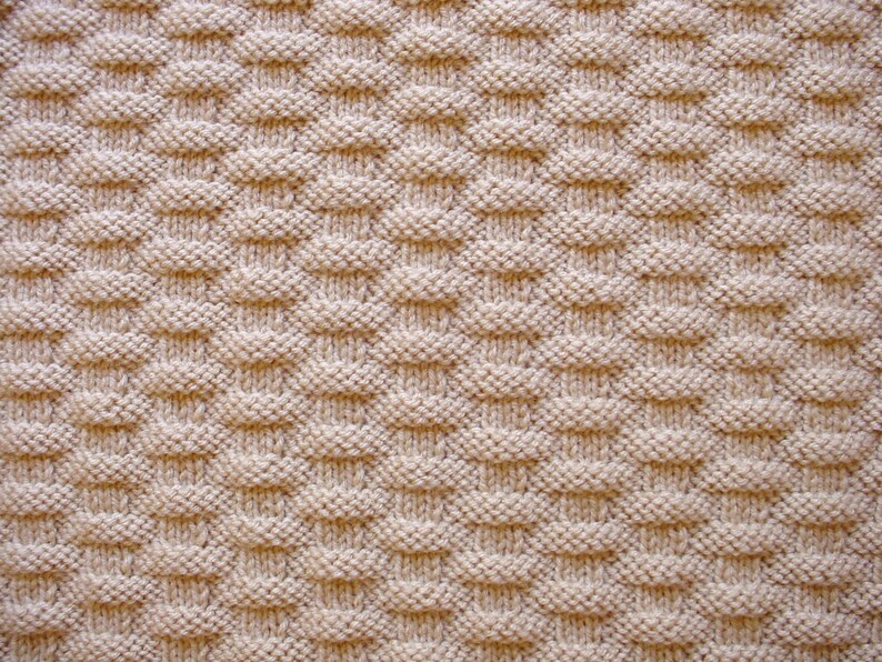 Shower Gift Hand-Knit Baby Blanket Afghan Baby Boy or Girl