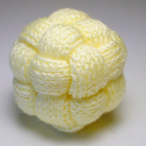 Baby Ball Toy, Hand Knit Braided Stress Ball, Soft Baby Rattle