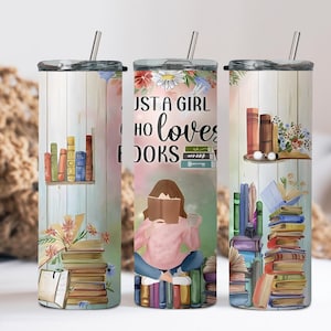 Personalized Book Lover Tumbler, 20oz Insulated Stainless Steel Travel Mug