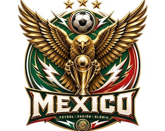Mexico World Cup 2026 PNG, Mexican Eagle Soccer Sublimation Design, Hypebeast Streetwear Shirt Graphic, El Tri DTF Transfer Digital Download