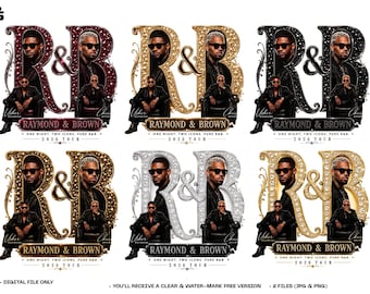 Chris Brown Usher Raymond R&B Tour 2026 PNG Bundle | R and B Fan Shirt Design | Concert Graphics Sublimation File | Digital Download