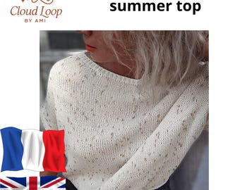 Knitting Pattern: Seamless Summer Top-Down Tee (PDF Pattern)