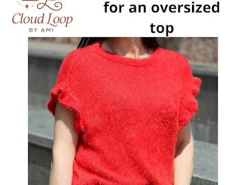 Knitting Pattern Oversized Top • Top Down Seamless Knit Tutorial XS–XL