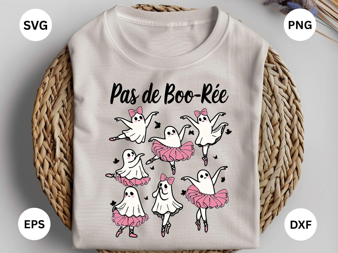 Pas De Boo-ree Ballet Png, Pas De Boo-ree Ballet Svg, Ghost Ballet ...