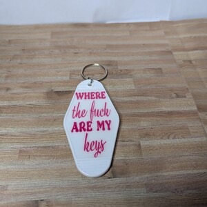 Where are my keys?, Keychains, motel keychains, Retro Inspired Motel Keychains , car keys, gift for her, gift for him, cute motel keychains