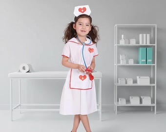 Nurse Kids Fancy Dress Costume With Personalised Activity Pack - Etsy