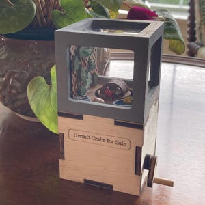 Handcrafted Hermit Crab Automaton: Kinetic Art Habitat