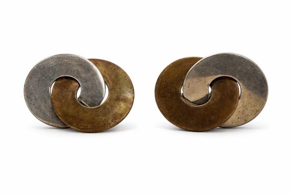 Sterling Silver & Copper Earrings