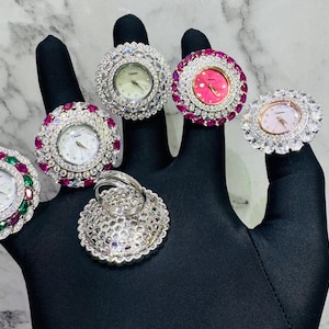 Sterling Silver Ring Watch