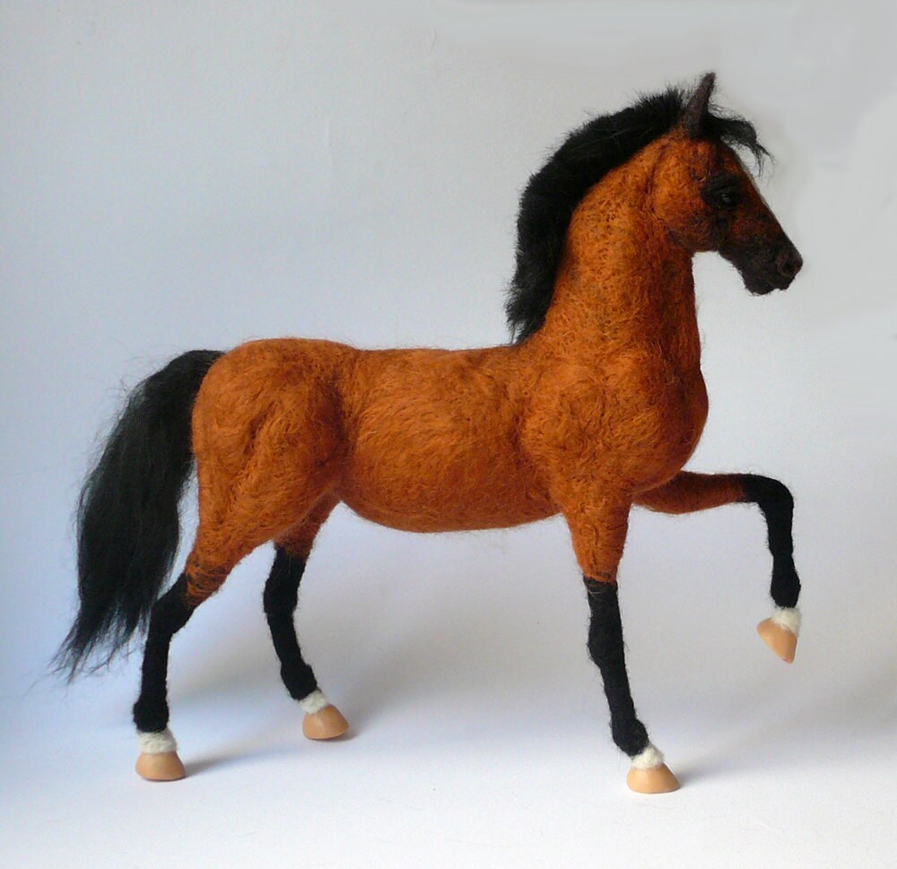 Needle Felted Horse /OOAK horse sculpture / Custom Miniature Etsy