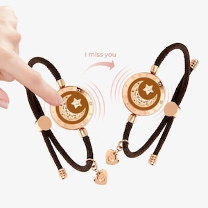 Totwoo Moon Design Long Distance Touch Bracelets Friendship