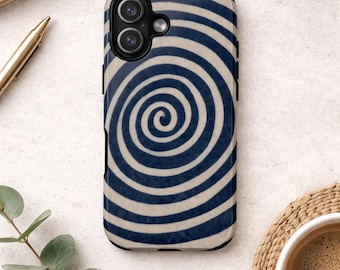 Spiral Pattern Phone Case | Impact Resistant, Wireless Charging